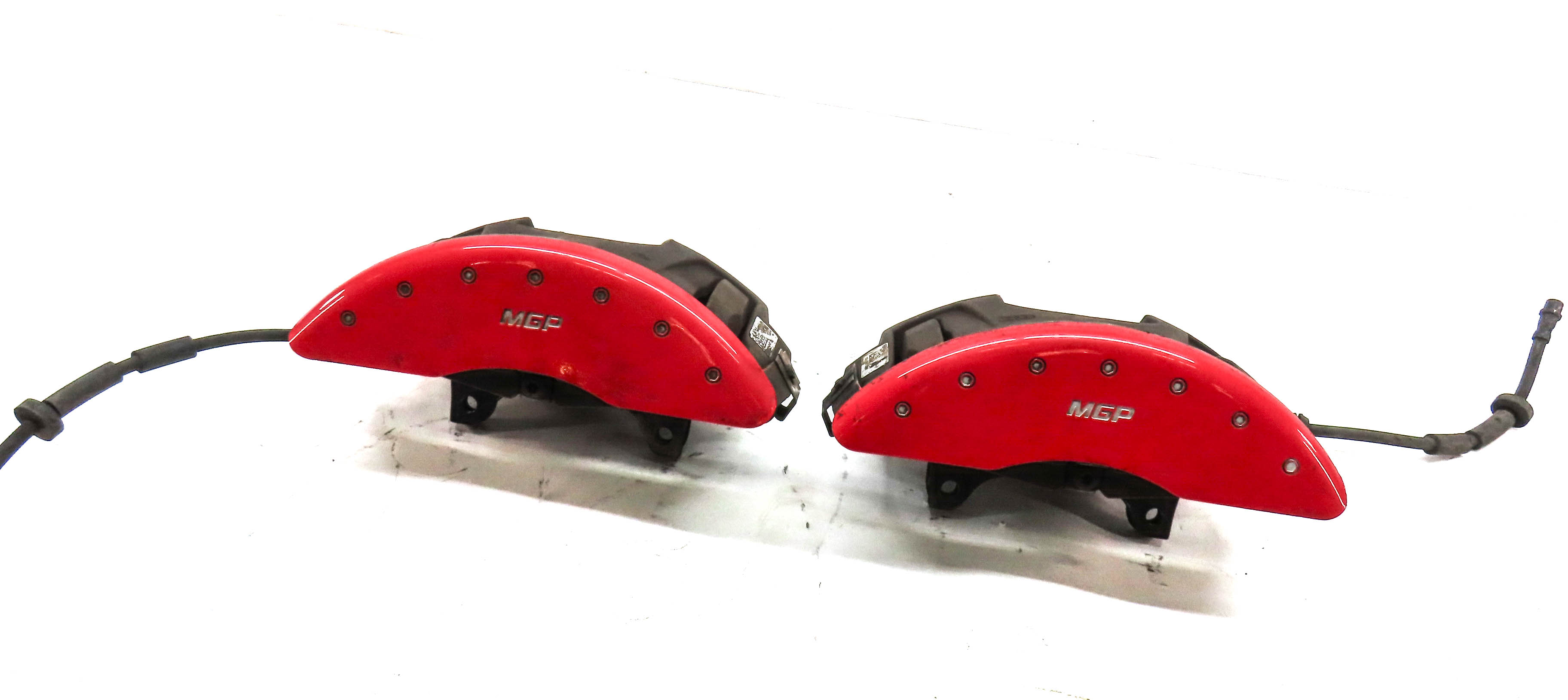 2011-2018 AUDI A8 (D4 4H) FRONT LEFT & RIGHT BRAKE CALIPER SET 2 (14.96" ROTOR) — exact item pictured